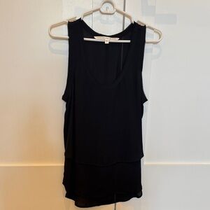 Veronica Beard Black Layered Tank Top